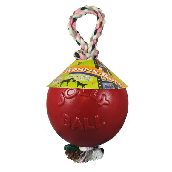 Jolly Pets Romp-n-Roll Ball for Dogs Red 4.5 inch
