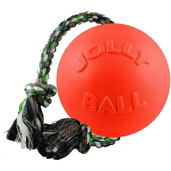 Jolly Pets Romp-n-Roll Rope Ball Dog Toy