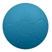 Jolly Pets Soccer Ball Blue 8 inch Unscented Rubber Chew Toy for Dogs