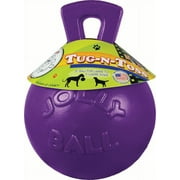 Jolly Pets Tug-N-Toss 10 inch Purple  Rubber Ball with Handle Chew Toy for Dogs