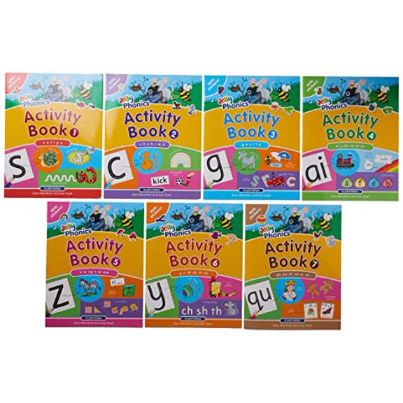 Pre-Owned Jolly Phonics Activity Books 1-7: In Print Letters (American English Edition), (Paperback)