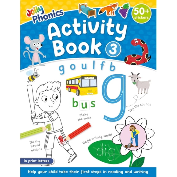 Jolly Phonics Activity Books, Set 1-7 Up Jolly Phonics Activity Book 3: In Print Letters (American English Edition), (Paperback)