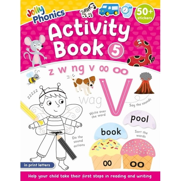 Jolly Phonics Activity Books, Set 1-7 Up Jolly Phonics Activity Book 5: In Print Letters (American English Edition), (Paperback)