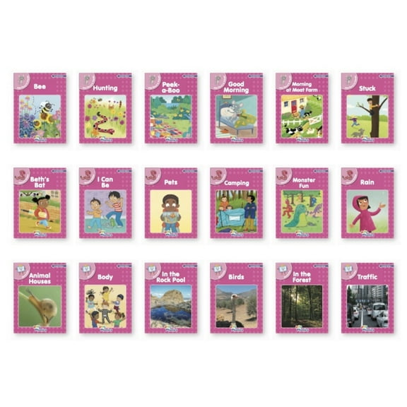 Jolly Phonics Pink Readers Complete Set: In Print Letters (American English Edition), (Paperback)