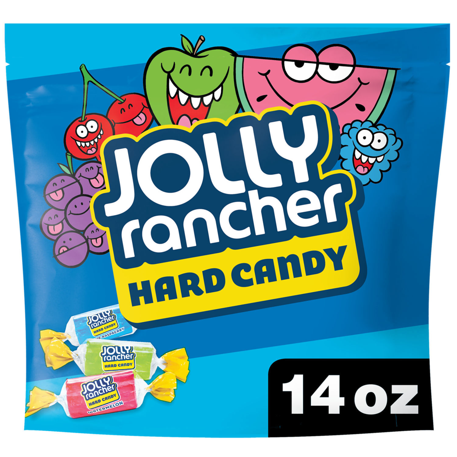 Jolly Rancher Assorted Fruit Flavored Hard Candy, Resealable Bag 14 oz - image 1 of 9