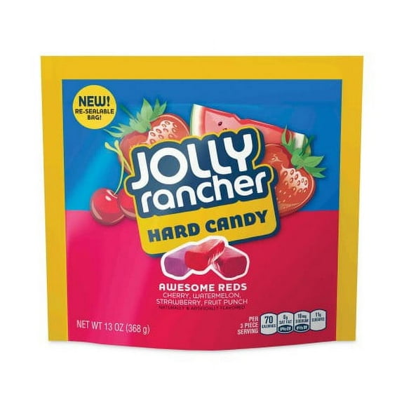 Jolly Rancher Awesome Reds Hard Candy Assortment, Assorted Flavors, 13 oz Pouches, 4 Count, (24600306)