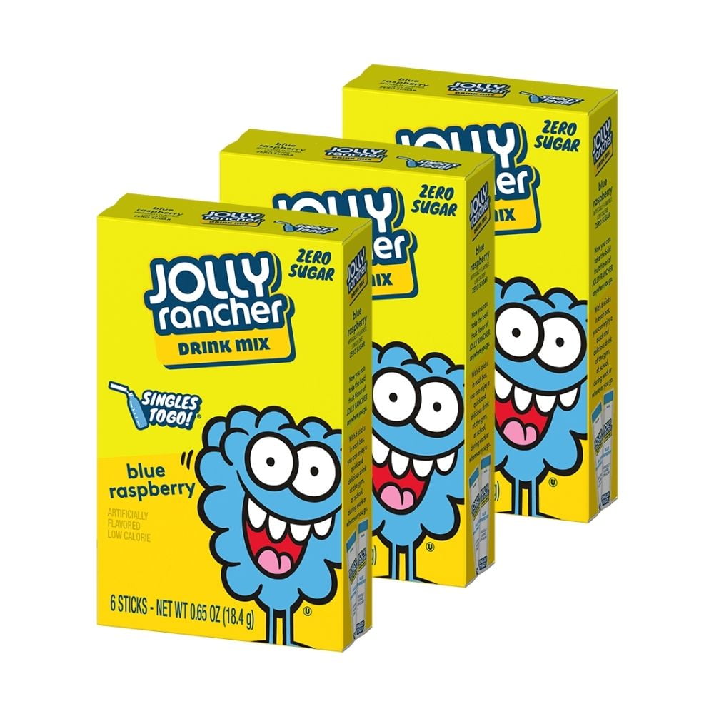 Jolly Rancher Blue Raspberry Drink Mix, Powdered Water Enhancer, 0.65 ...
