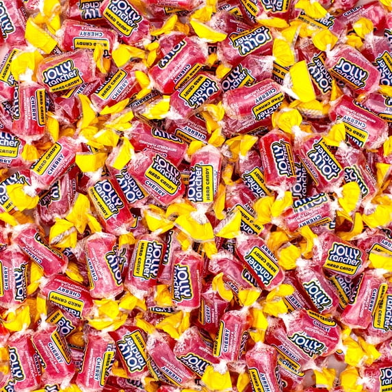 Jolly Rancher Cherry Hard Candy, Bulk Individually Wrapped Candy, Resealable Bag - 2 Pounds (32 Oz)