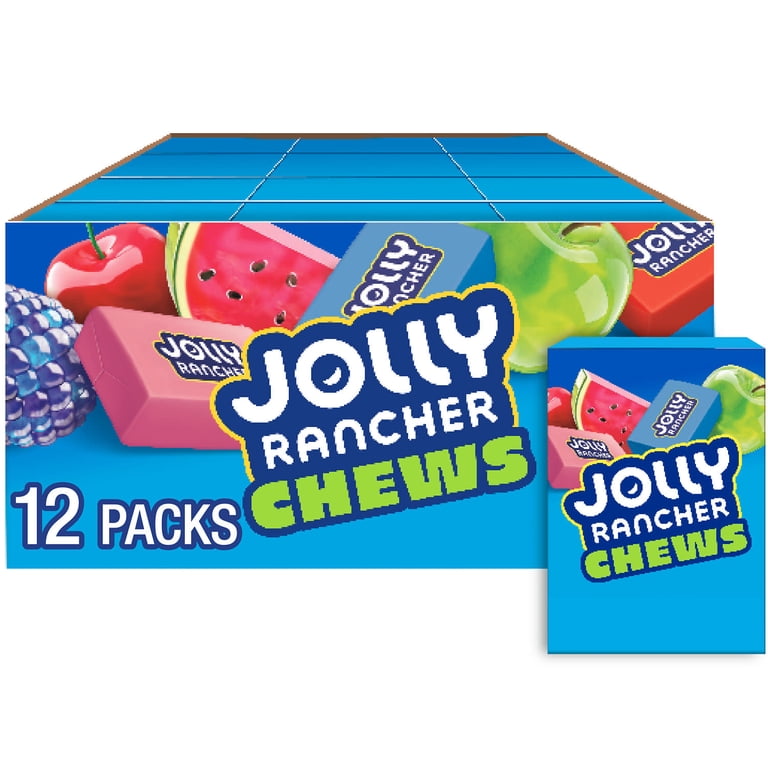 Jolly Rancher, Chews Assorted Fruit Flavored Candy, 2.06 oz, 12