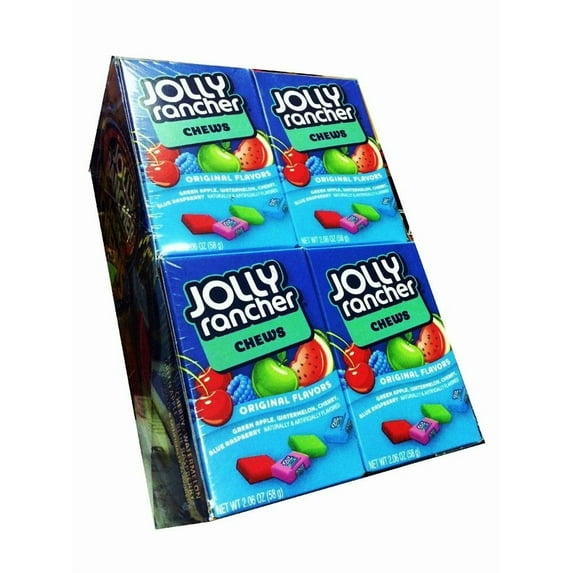 Jolly Rancher Chews in Original Fruit Flavors, 2.06-Ounce Box (Pack of 12)