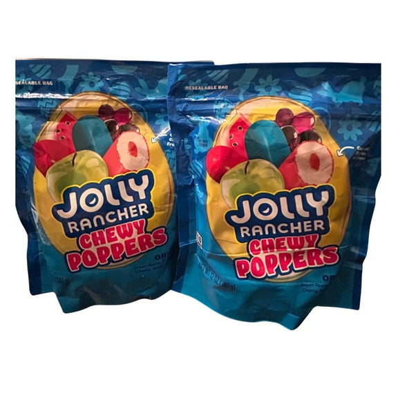 Jolly Rancher Chewy Poppers Original Fruit Flavored Easter Candy Bag 12 oz - 2 Bags