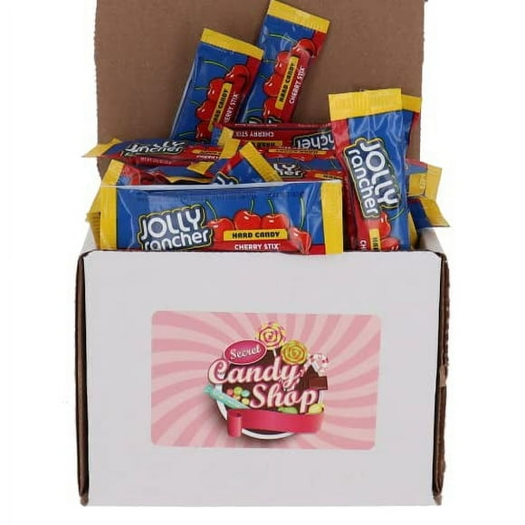 Jolly Rancher Flavor Hard Candy Bulk in Box (Individually Wrapped) (Cherry Sticks, 1lb)