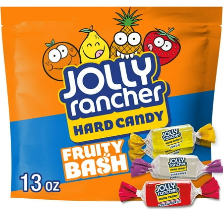 Jolly Rancher Fruity Bash Assorted Fruit Flavored Hard Candy, Bag 13 oz