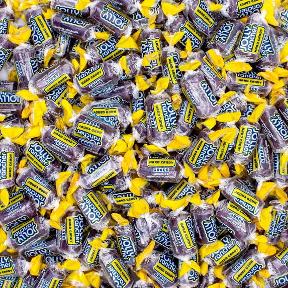 Jolly Rancher Grape Hard Candy - 1 LB, Bulk Individually Wrapped Candy, Resealable Bag - 1 Pound (16 Oz)