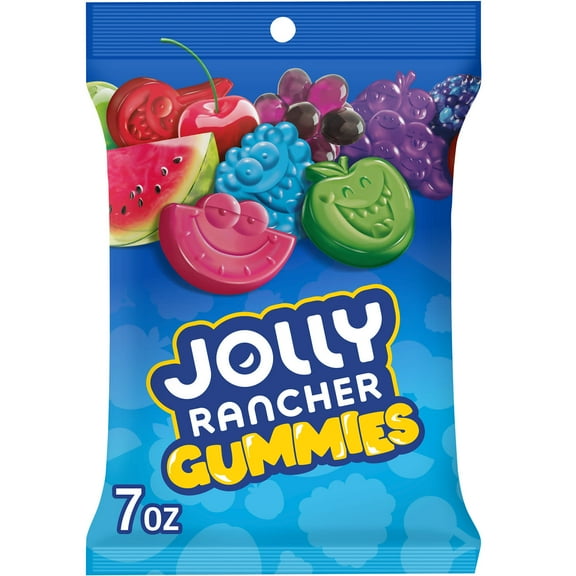 Jolly Rancher Gummies Assorted Fruit Flavored Candy, Bag 7 oz