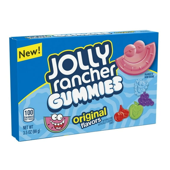 Jolly Rancher Gummies Candy Original Flavors 3.5 oz (Pack of 24)