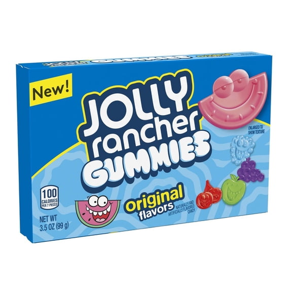 Jolly Rancher Gummies Candy Original Flavors 3.5 oz (Pack of 48)