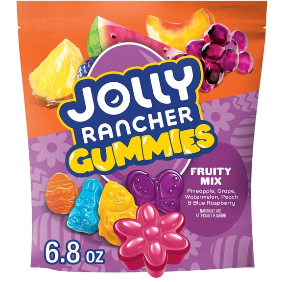 Jolly Rancher Gummies Fruity Mix Flavored, Easter Candy Bag, 6.8 oz