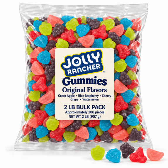 Jolly Rancher Gummies Original Flavors – Bulk Value Bag – 2 lb ...