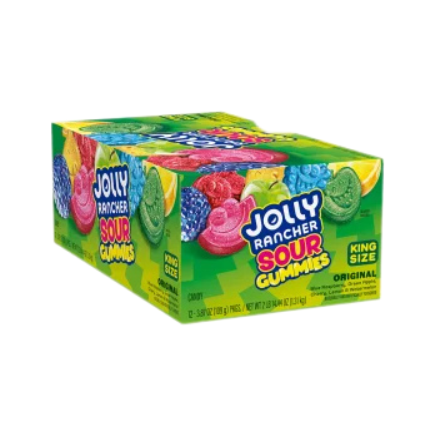Jolly Rancher Gummies, Sour, King Size, 3.87 oz (Pack of 12