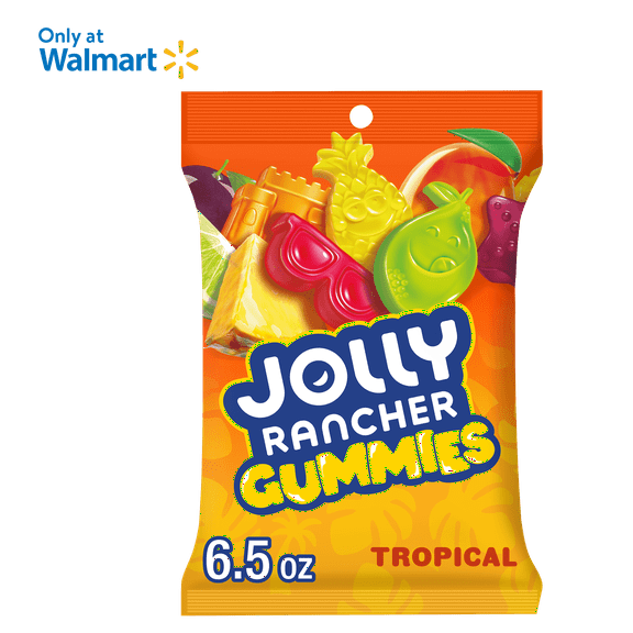 Jolly Rancher Gummies Tropical Beach Blast Flavored Candy, Bag 6.5 oz 2PACK