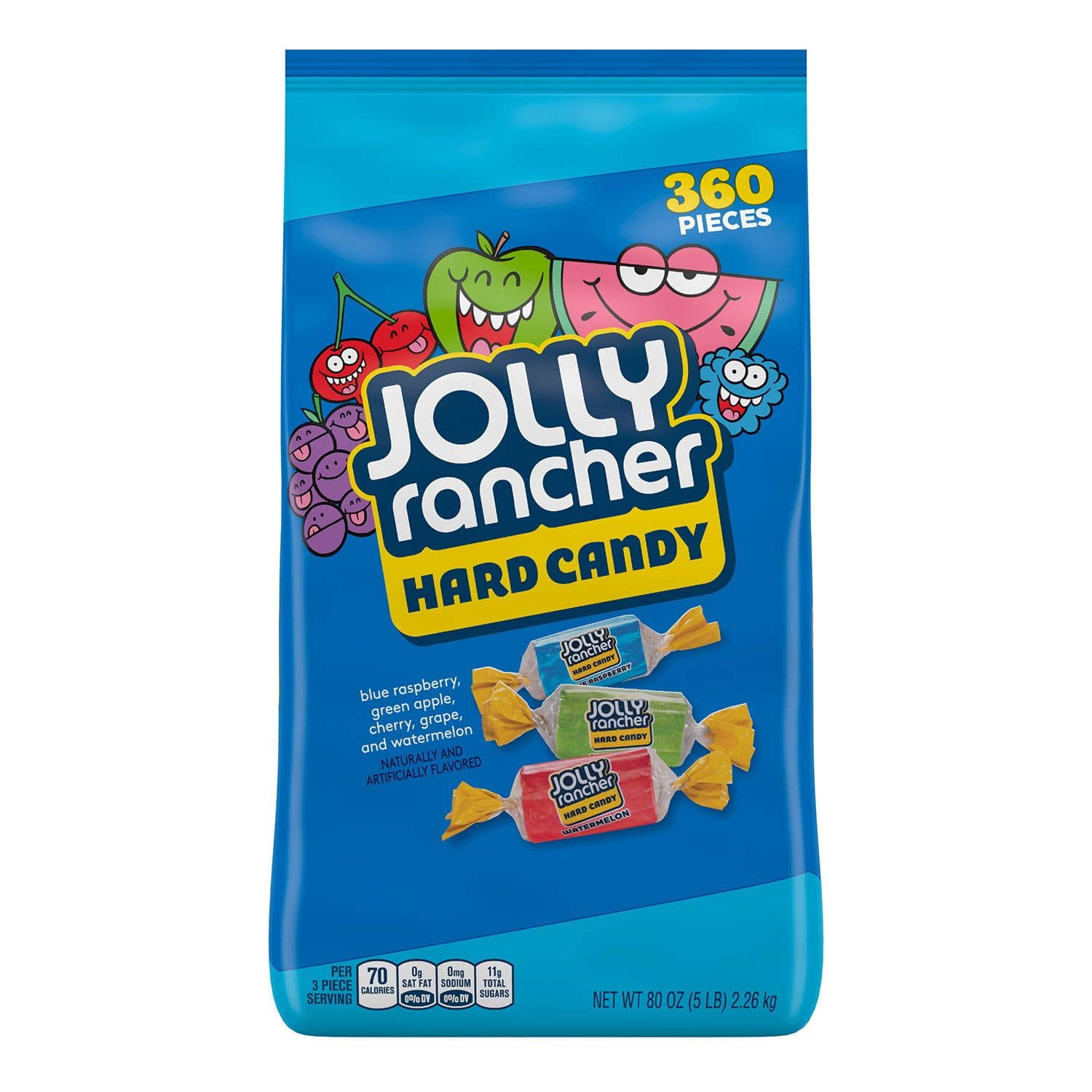 Jolly Rancher Hard Candy, Original Flavors, New Mega Size Package Three 5 Pound Bags 15-Pounds Total by Jolly Rancher
