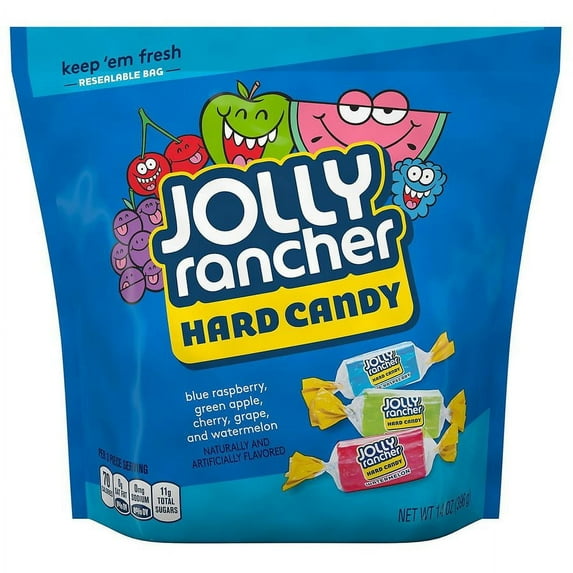 Jolly Rancher Hard Candy, Resealable Bag Assorted Fruit (Packaging May Vary) 14.0 oz Pack of 2