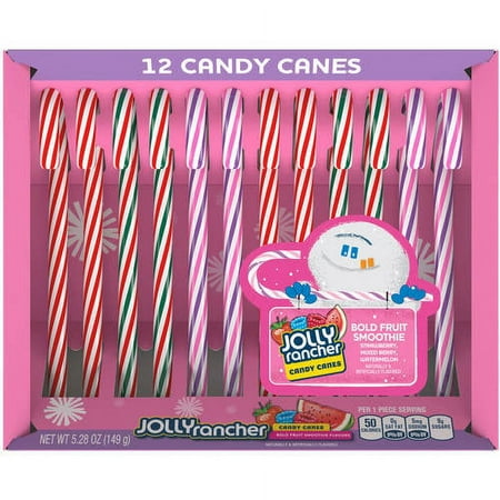 Jolly Rancher Holiday Smoothie Candy Canes, 6.3 oz., 12 ct.