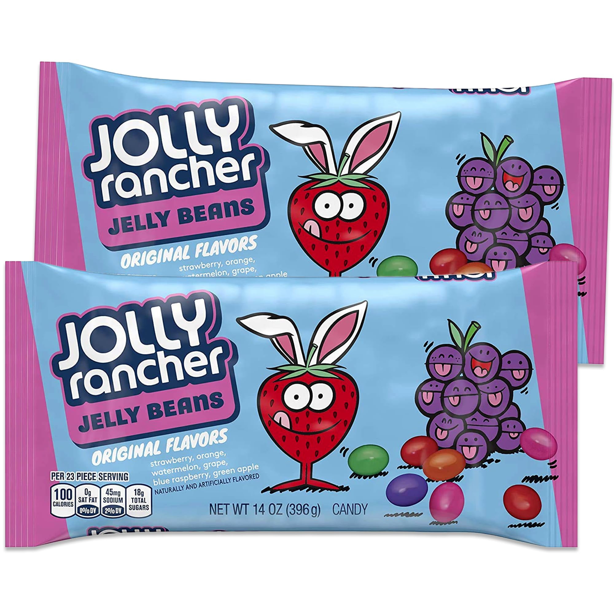 Jolly Rancher Jelly Beans Bulk 14oz Bags, 2 Pack. Jellybeans Candy