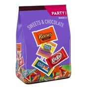 Jolly Rancher, Kit Kat and Reese's Assorted Flavored Snack Size, Halloween Candy Party Pack, 34.19 oz