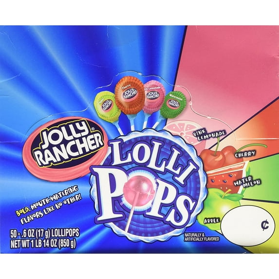 Jolly Rancher Lollipops, Original Flavors (50-Count box) 1 Pound 14 Ounce