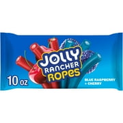 Jolly Rancher Ropes Blue Raspberry and Cherry Flavored Candy, Bag 10 oz