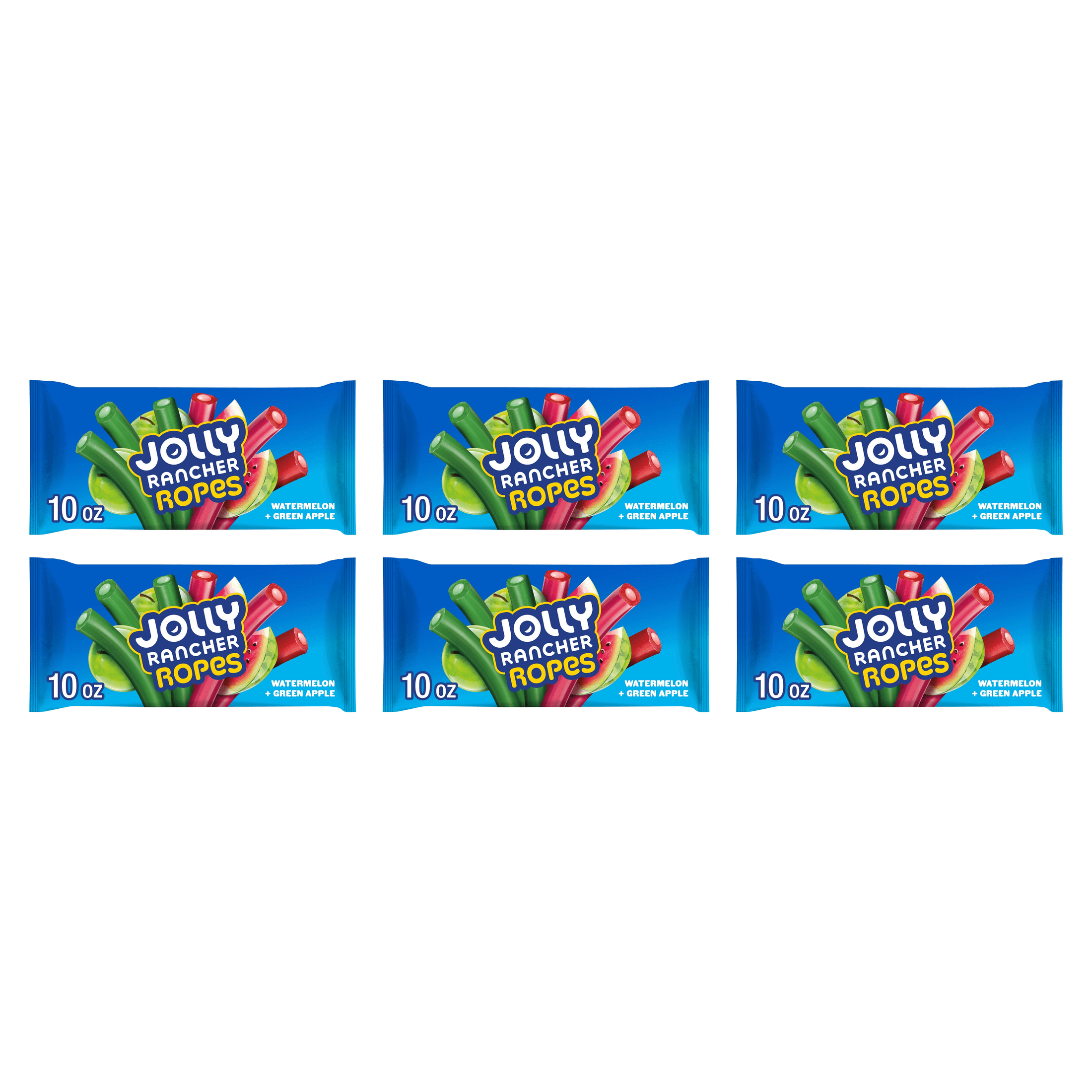 Jolly Rancher Ropes Watermelon and Green Apple Flavored Candy, Bag 10 ...