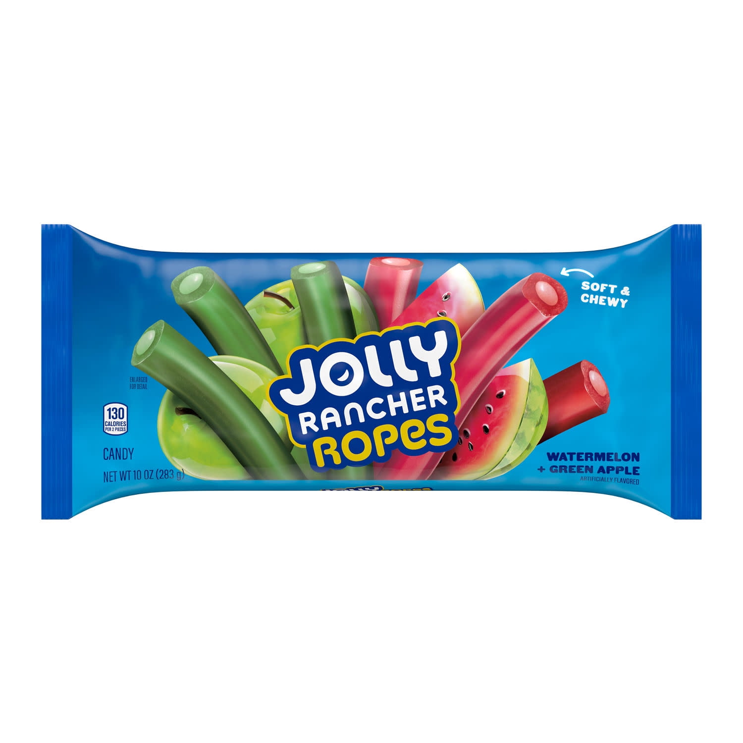 Jolly Rancher Ropes Watermelon and Green Apple Flavored Candy, Bag 10 oz
