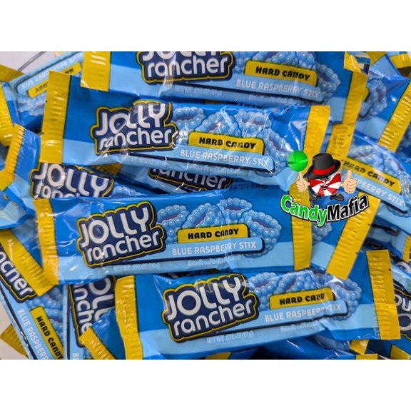Jolly Rancher STIX Blue Raspberry Jolly Rancher Stix Candy CandyMafia 30 Pieces