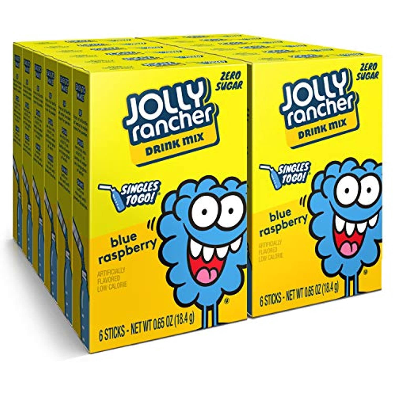 Blue Raspberry Built Bar Box Jolly Rancher Singles To Go Drink Mix, Blue Raspberry Flavor, 72 ...
