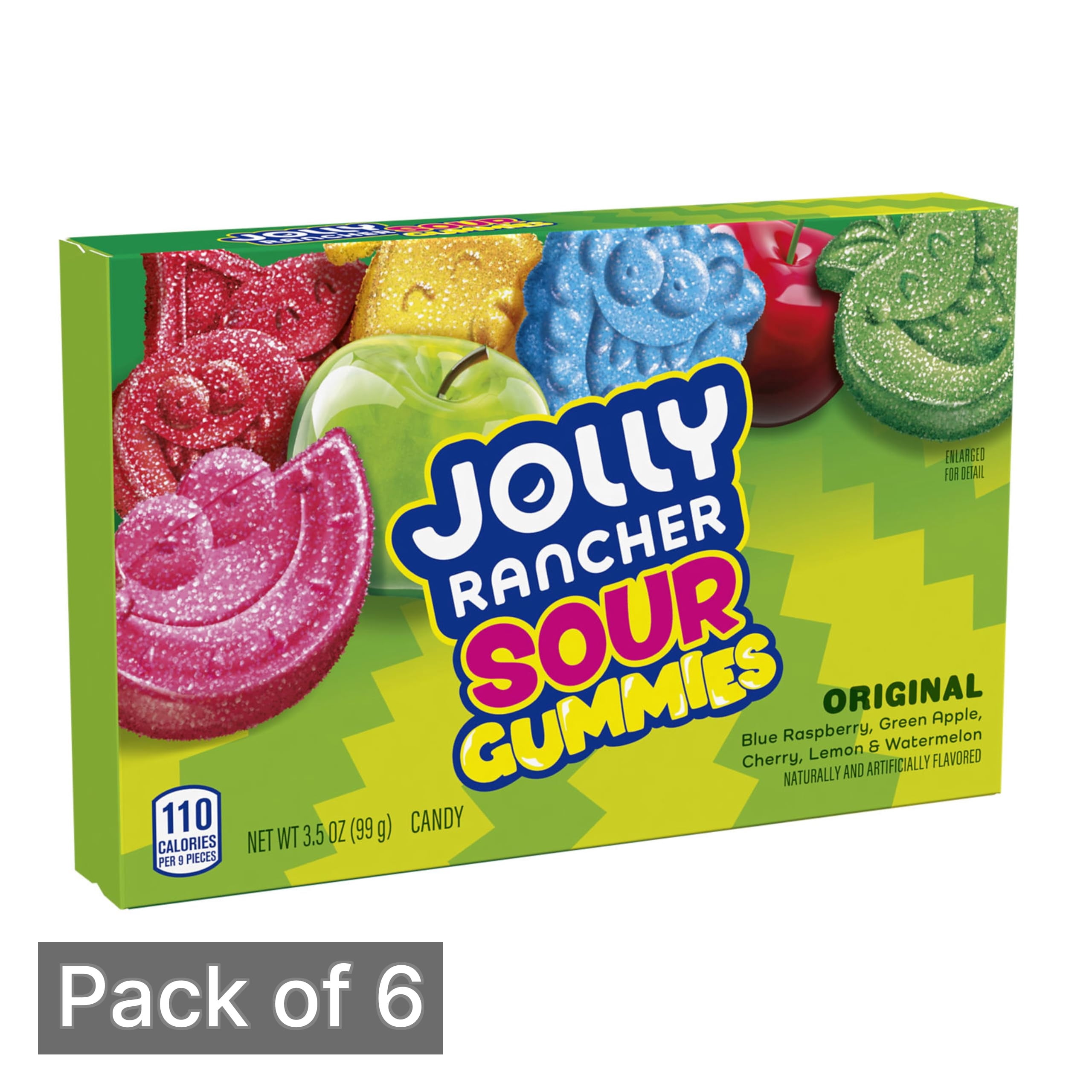 Jolly R Rancher Jolly Rancher Sour Gummies 3.5 oz Box (Pack of 6) - Walmart.com