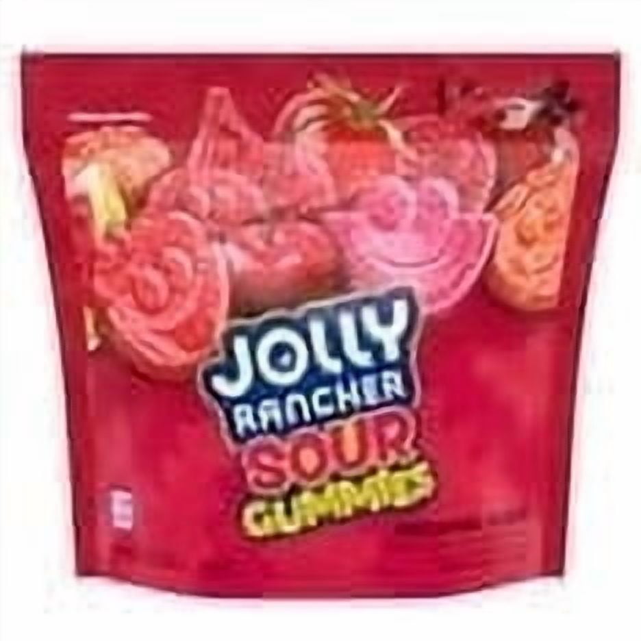 Jolly Rancher Sour Gummies Awesome Reds Assorted Fruit Flavored Candy, Bag 13 oz, 2 Pack