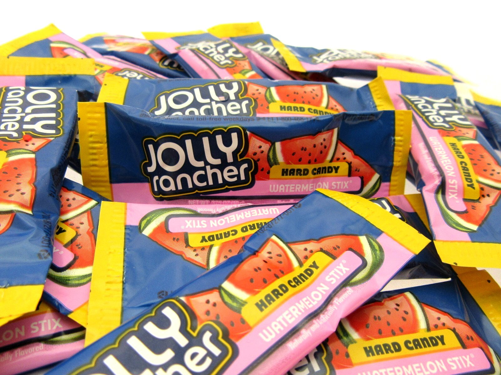 Jolly Rancher Stix Watermelon Sticks Hard Candy 8oz Half Pound ...