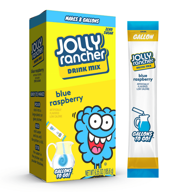 Jolly Rancher Sugar Free Blue Raspberry Powdered Drink Mix, 0.82 oz, 8