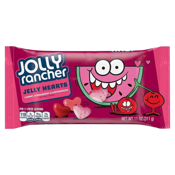 JOLLY RANCHER Assorted Fruit Flavored Jelly Hearts, Valentine's Candy Bag, 11 oz