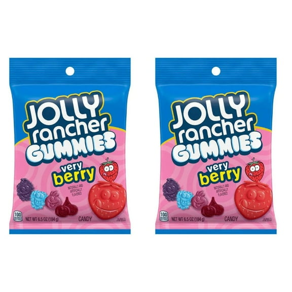 Jolly Rancher Very Berry Gummies 6.5 Oz Pack of 2