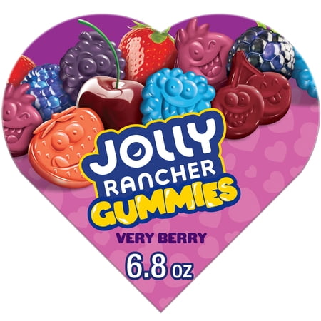Jolly Rancher Very Berry Heart Box 6.8 Ounce Heart-Shaped Valentines Day Candy Gift Box