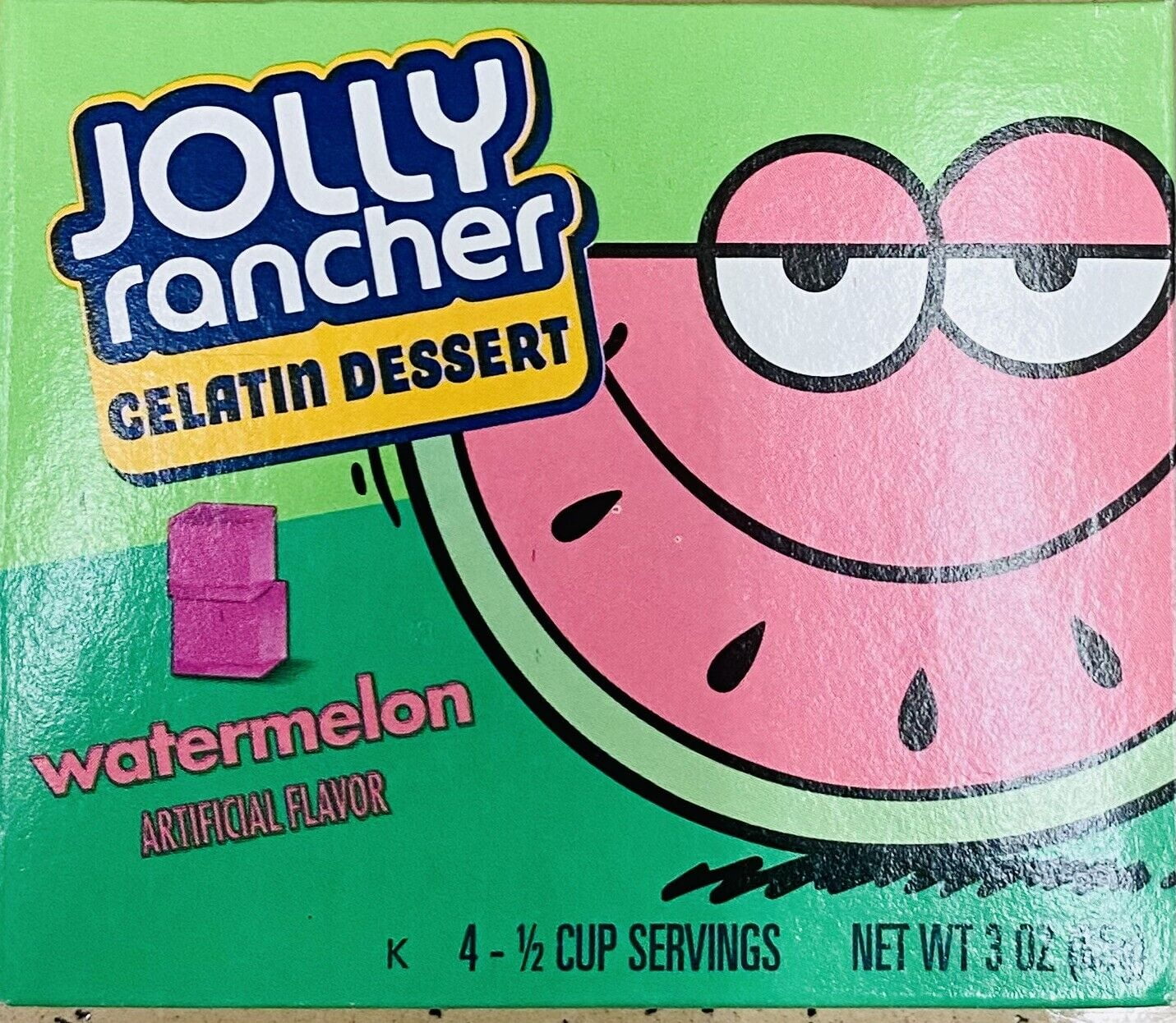 Jolly Rancher WATERMELON Gelatin Jello Dessert 3 oz Box NEW FREE