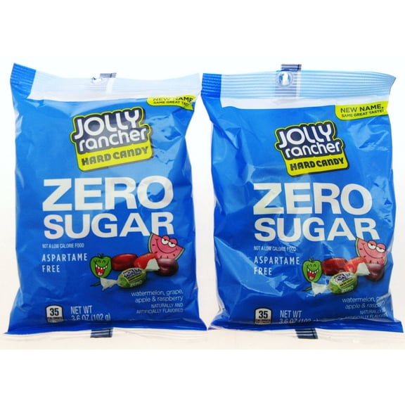 Jolly Rancher ZERO SUGAR FREE Hard Candy 3.6 oz Bags Lot of 2 sweets