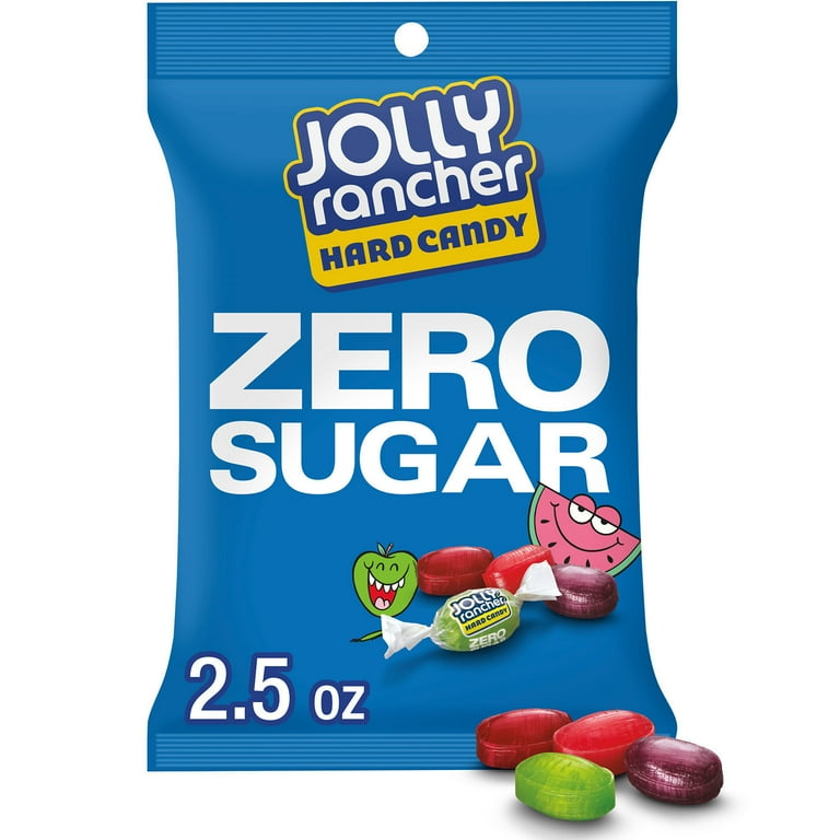 Jolly Rancher Zero Sugar Assorted Fruit Flavored Hard Candy, Bag