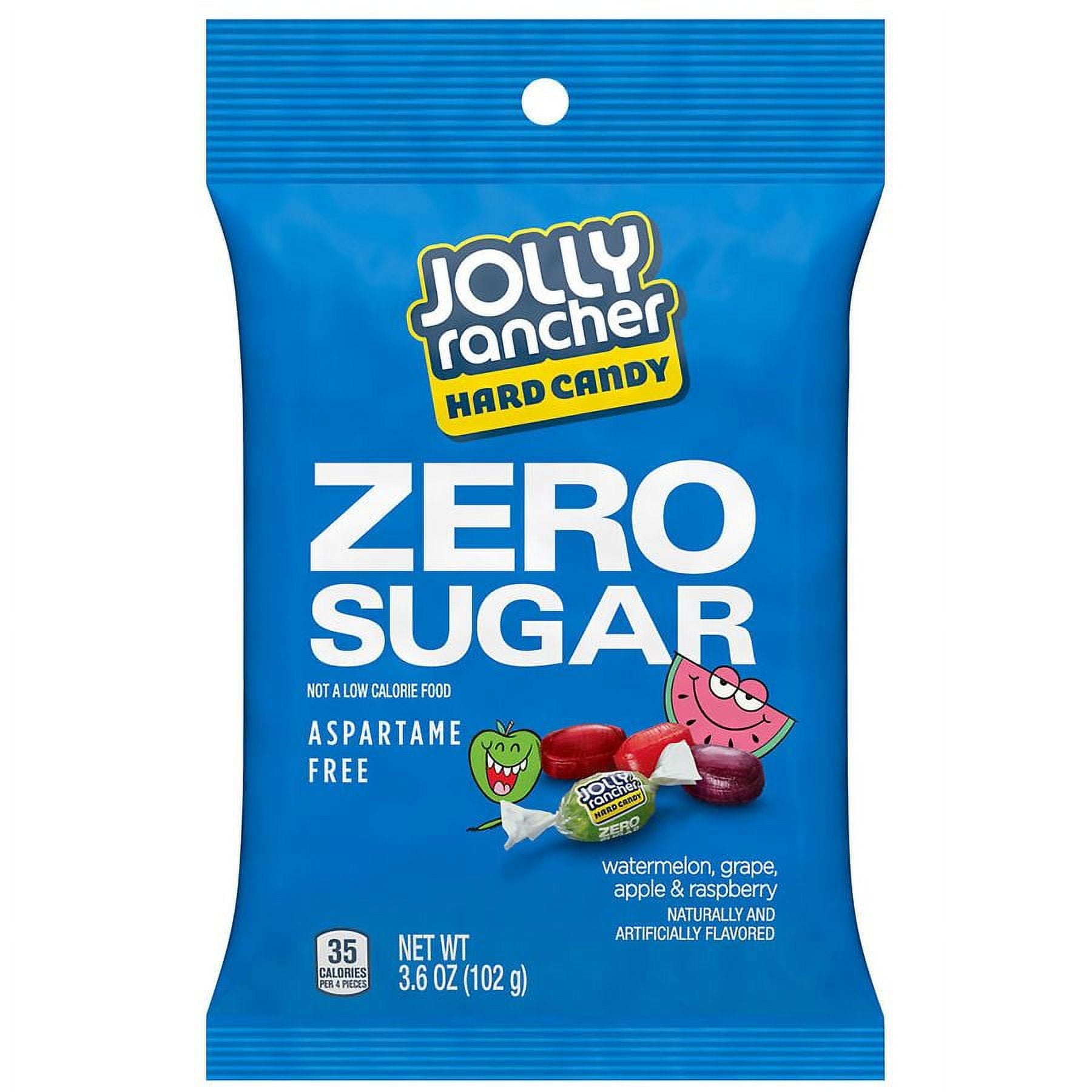 Jolly Rancher Zero Sugar Hard Candy Assorted Fruit Flavored 3.6 oz Pack of 2