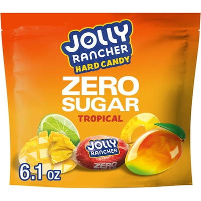 Jolly Rancher Zero Sugar Tropical Fruit Flavored Hard Candy, Bag 6.1 oz