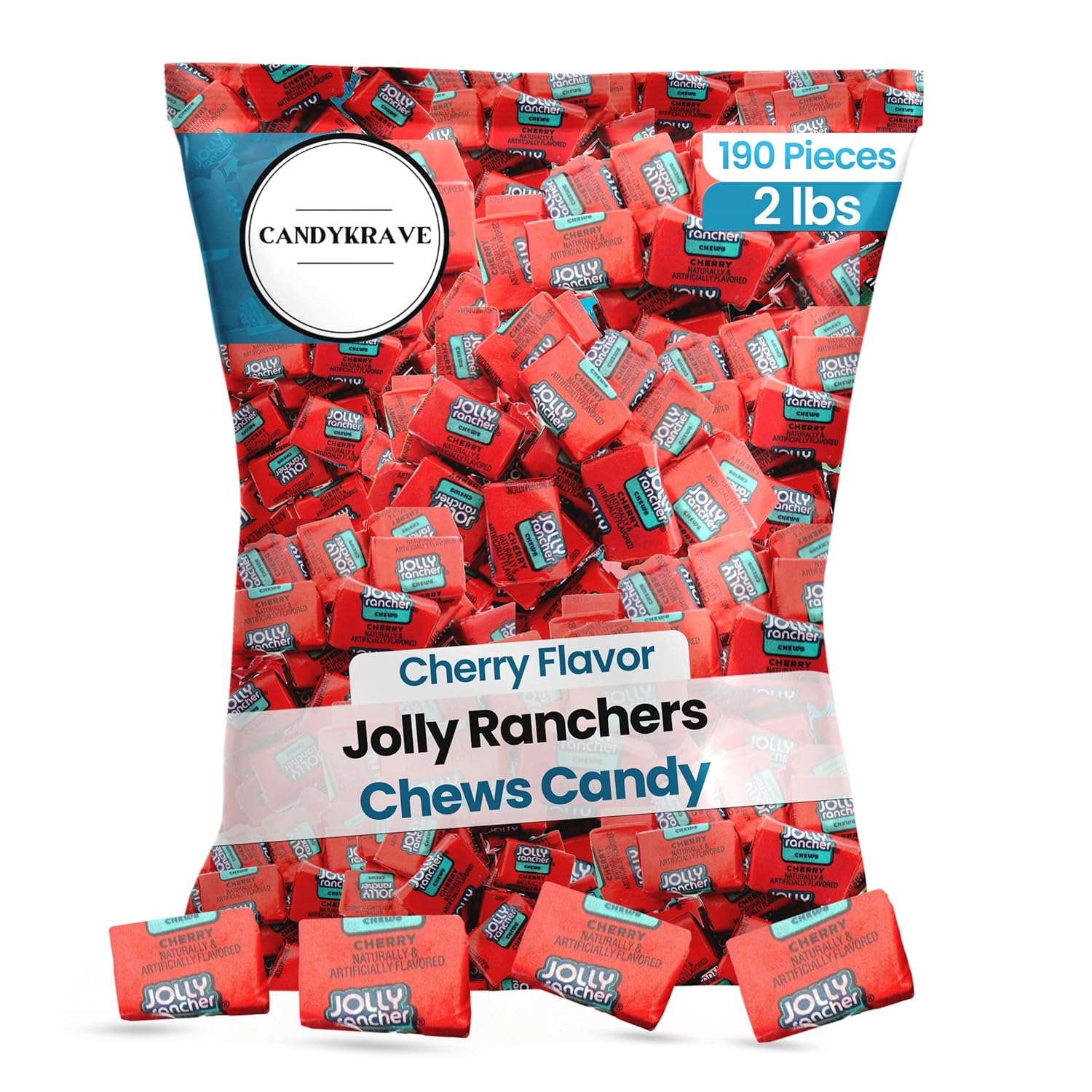 Jolly Ranchers Chews Candy Cherry Flavor 190 Pieces of Intense