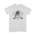 thumbnail image 1 of Jolly Roger Compass Pirate Skull and Cutlasses Distressed T-Shirt, 1 of 4